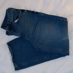 SHEIN WIDE LEG JEANS / SIZE 10 / DISTRESSED  / HIGH RISE
